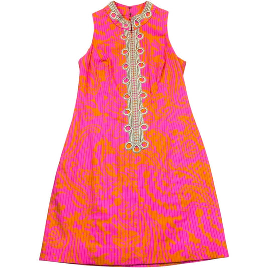 Lilly Pulitzer Women's Size 2 Sleeveless Embellished Sheath Dress 100% Cotton