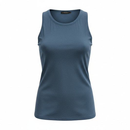 Carlisle Collection Blue Cashmere Sleeveless Knit Blouse Women's XS Y2K