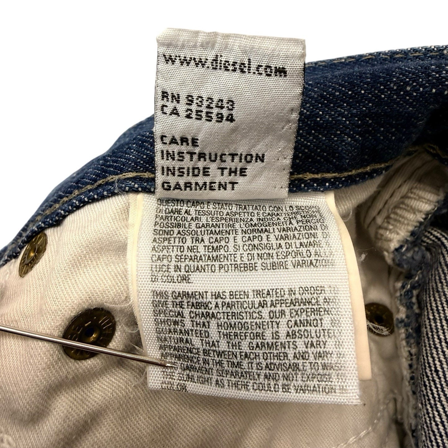 Diesel Industry Women's Bootcut Jeans Size 28 Made in Italy Y2K Denim