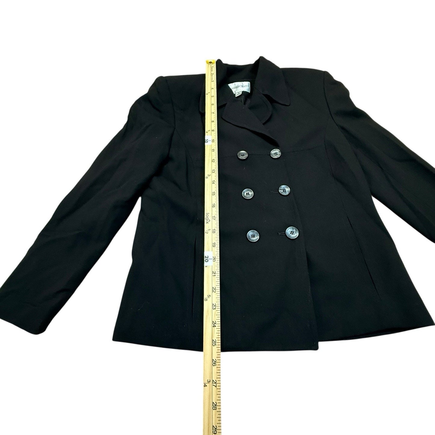 Vintage Amanda Smith Black Pantsuit Women's 4 Double Breasted Blazer Trouser Suit