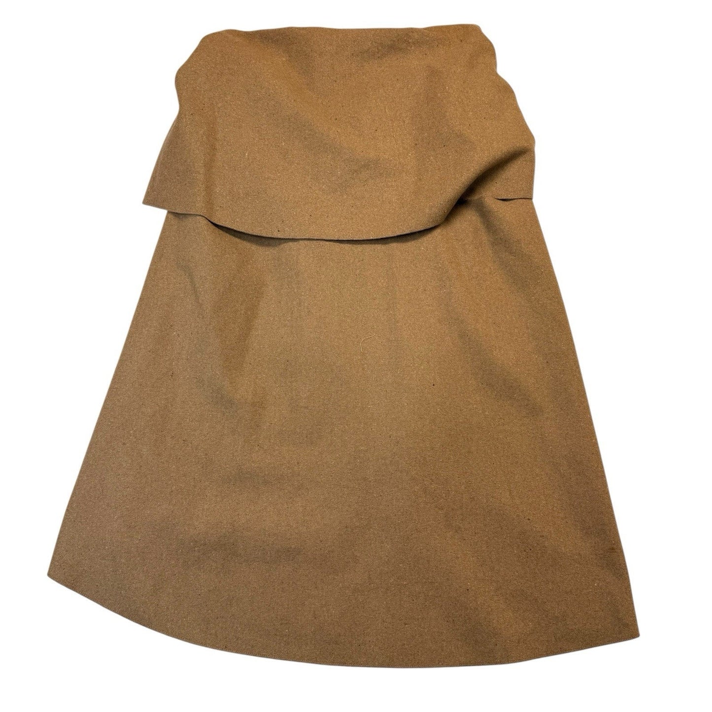 Oh Concept Camel Wool Blend Sleeveless Wrap Jacket Vest One Size Women's