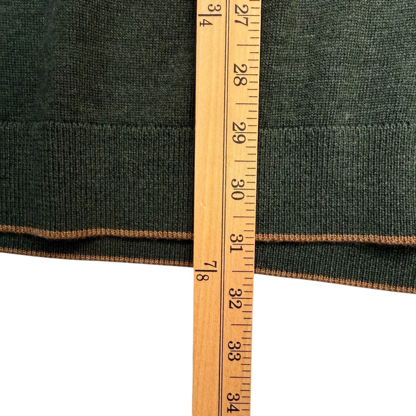 Hart Hart Schaffner Marx Big Man Merino Wool 1/4 Zip Sweater 2XB NWT $115 Green Men's