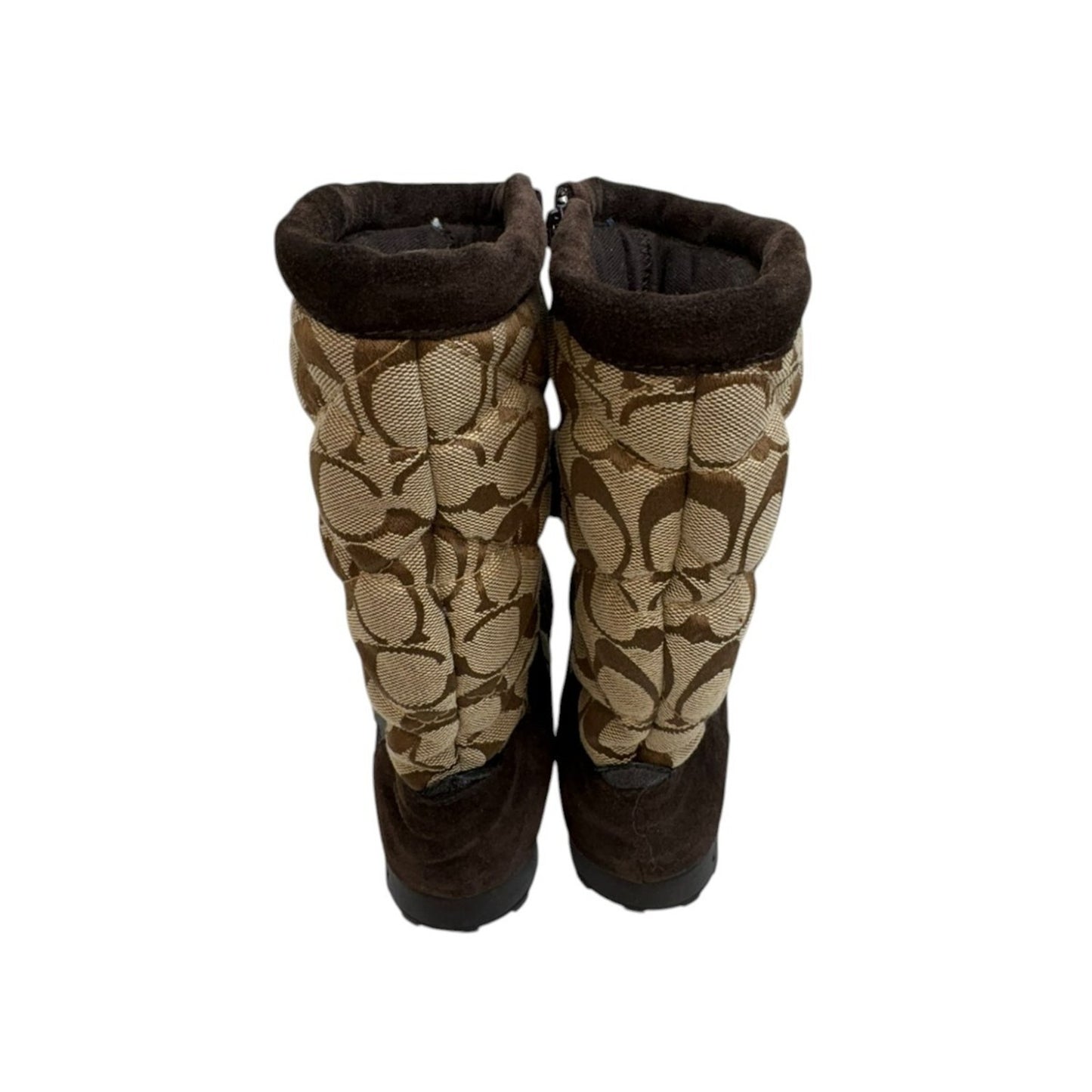 Coach Women's Size 6 1/2 Juniper Suede Winter Brown Boots Shoes