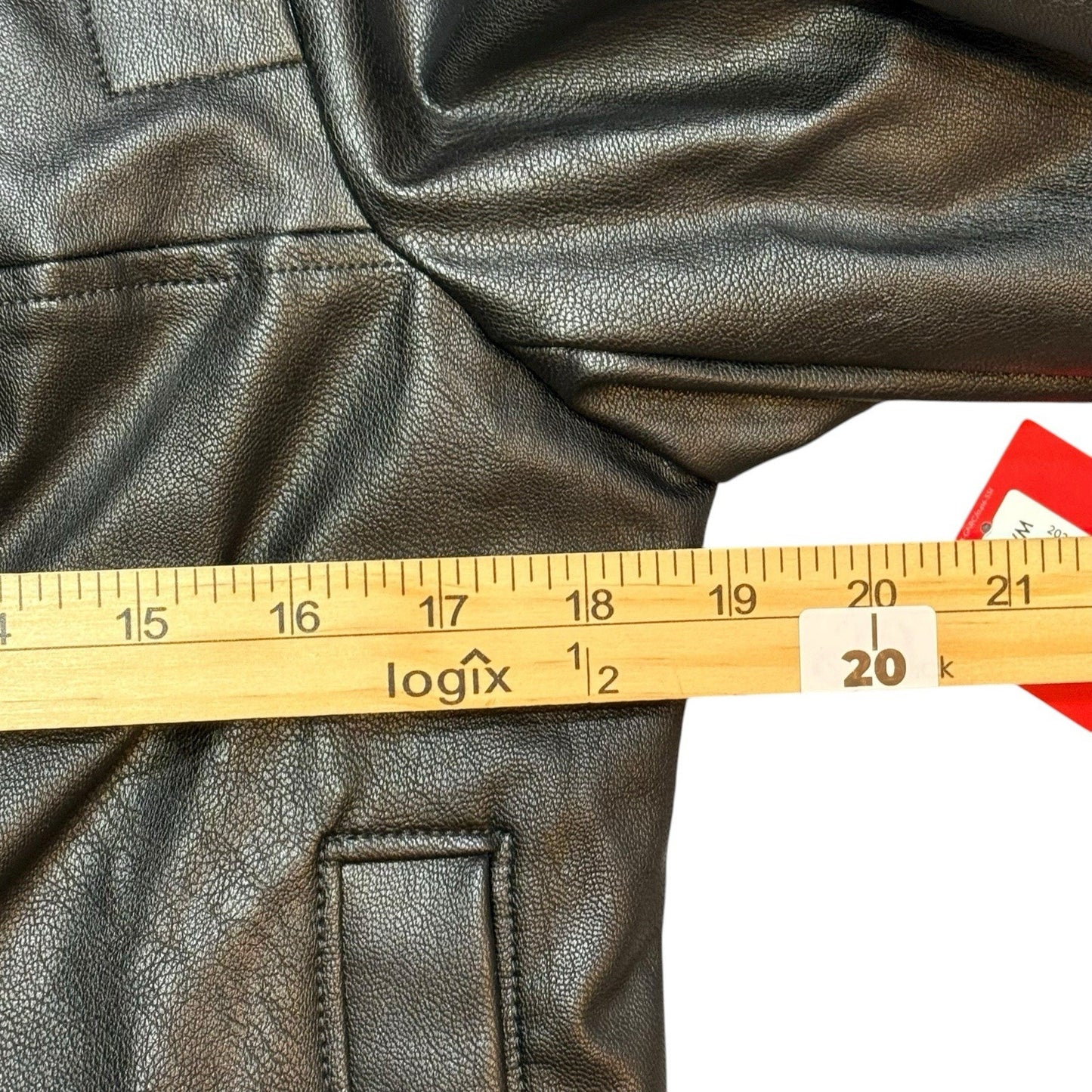 Spanx Faux Leather Moto Jacket Women’s Size M Black Zip Front NWT