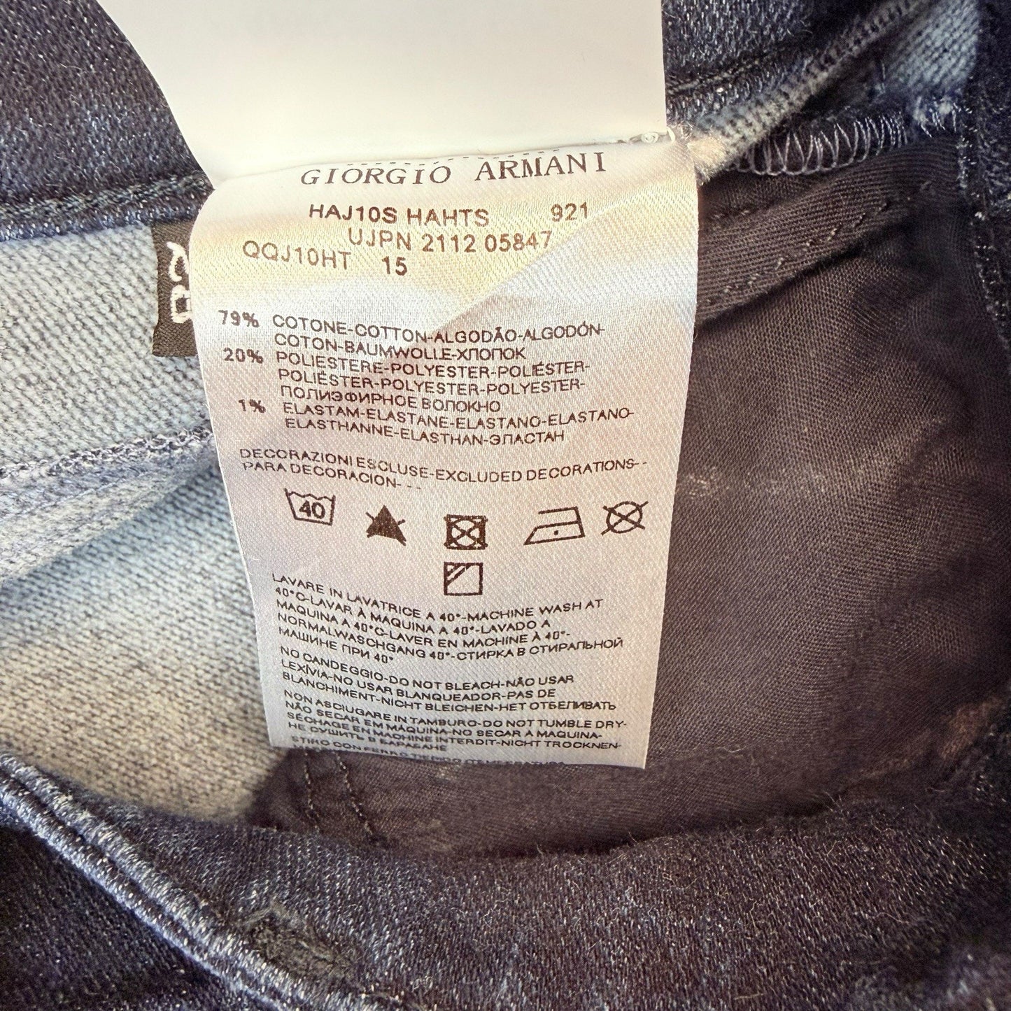 Giorgio Armani Jeans Size 28 Dark Wash Straight Leg Made Italy Women's