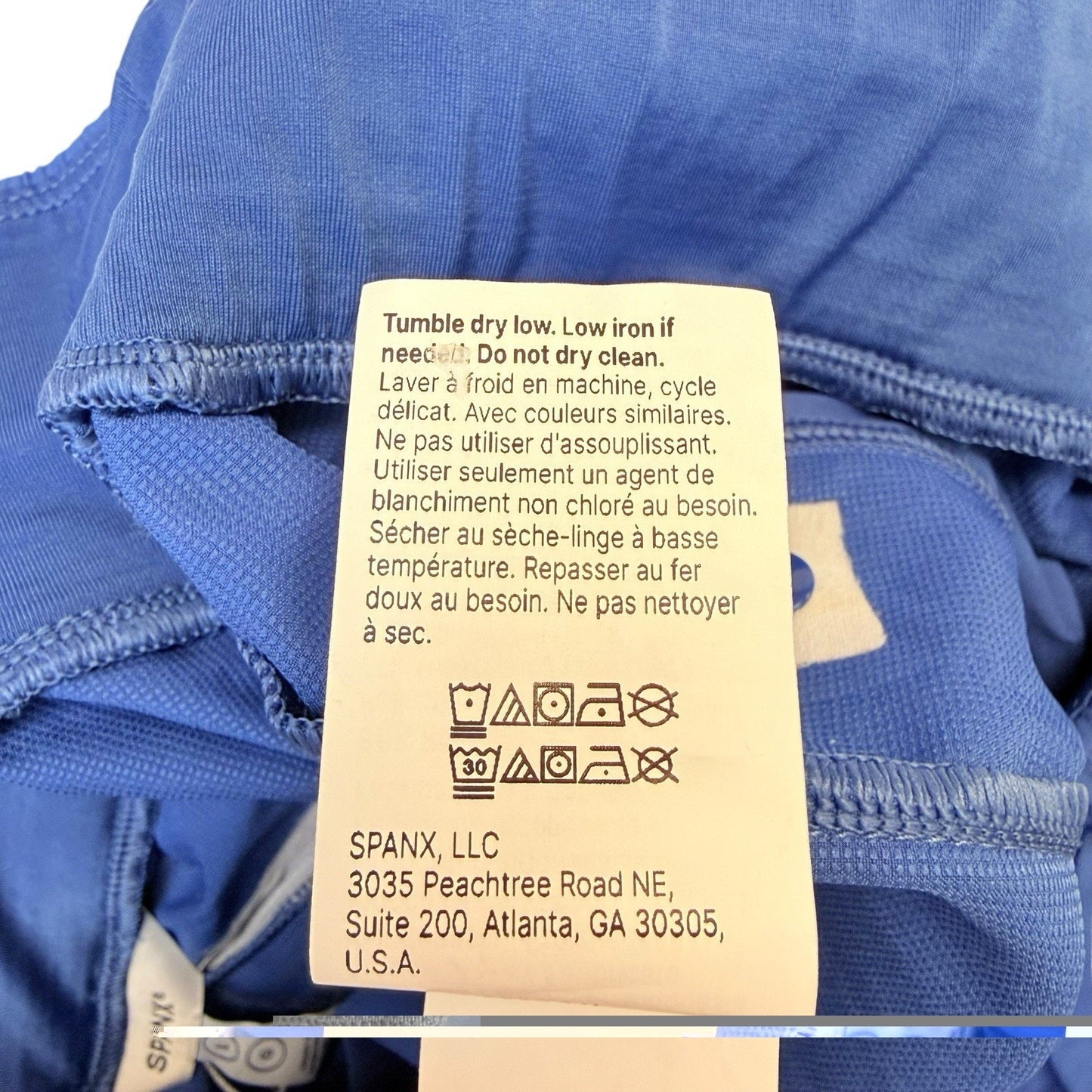 SPANX Jogger Pants L Blue Elastic Waist Stretch Athleisure Women's