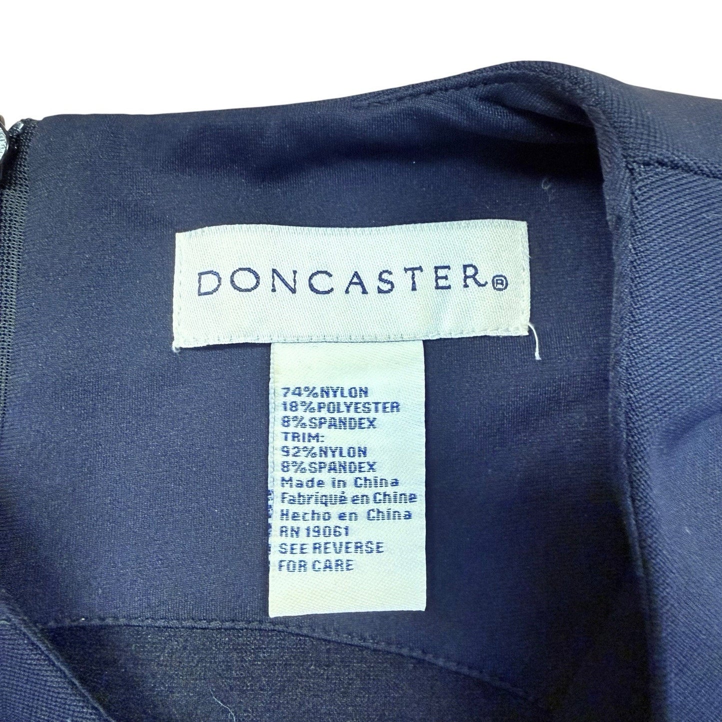 Doncaster Collection Blue Sleeveless Stretch Shell Blouse Women's Size M