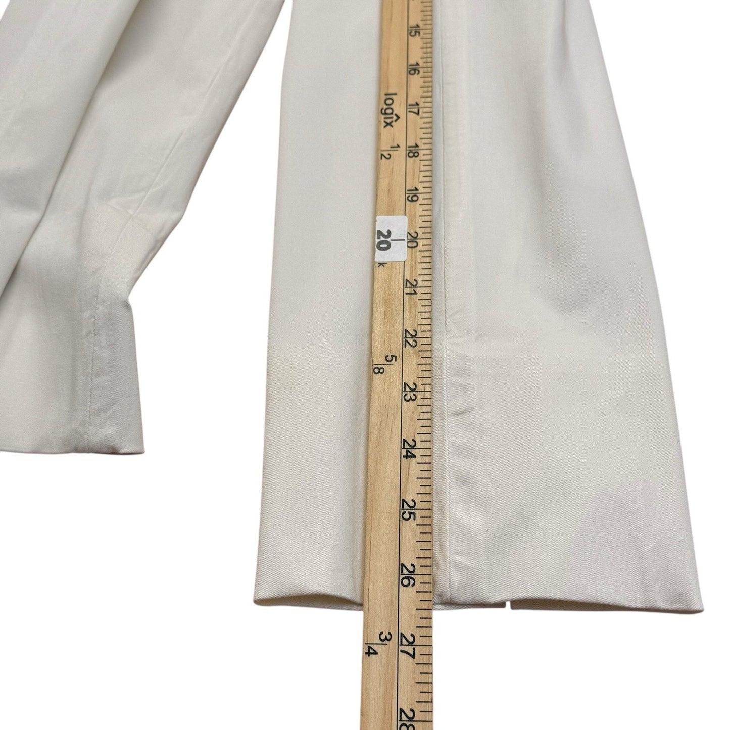 Doncaster Collection White Stretch Ankle Pants Size 2 Career Slim Women's