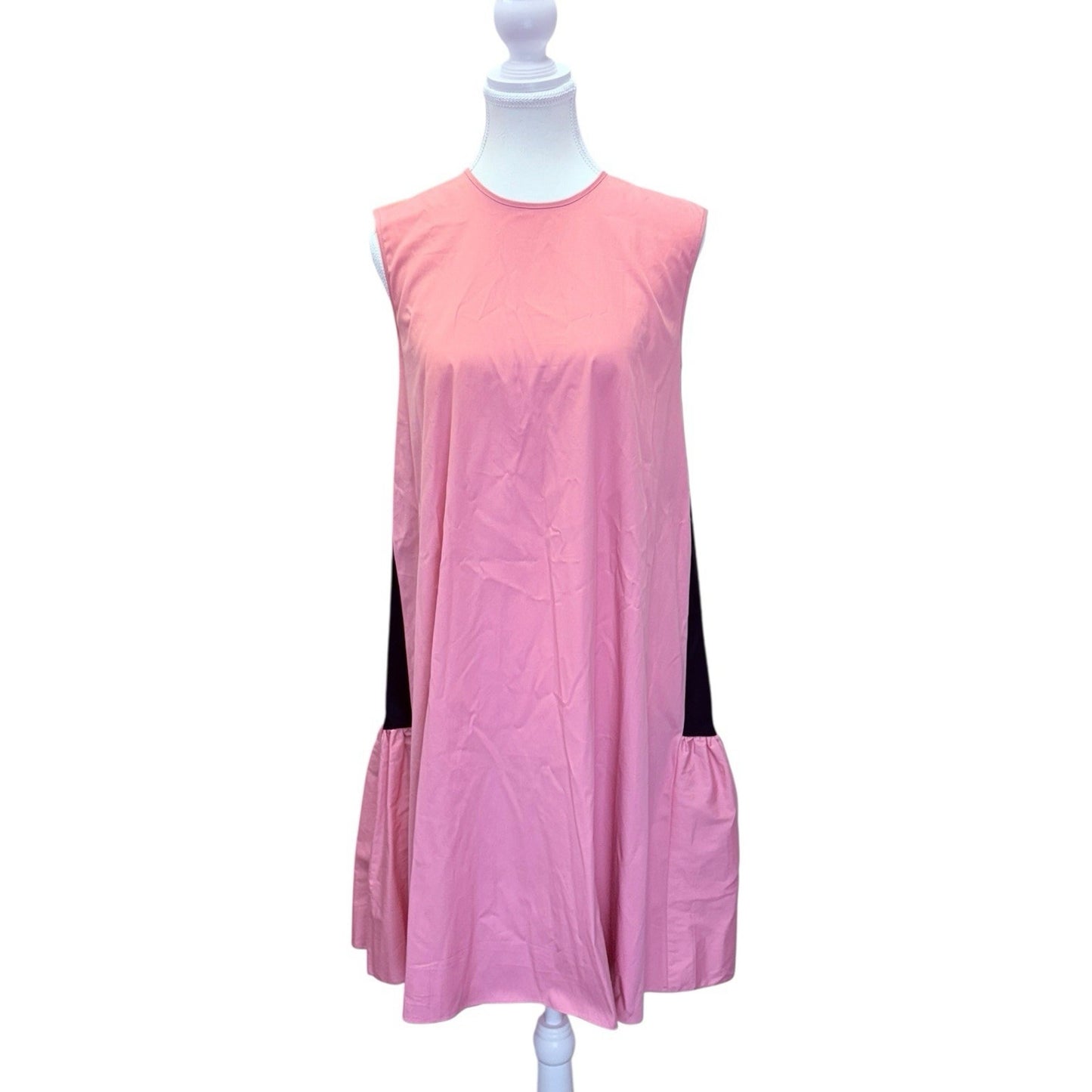 Roksandra Fuji Cotton-poplin Mini Shift Dress In Flamingo Midnight $620 Size 6 Women's