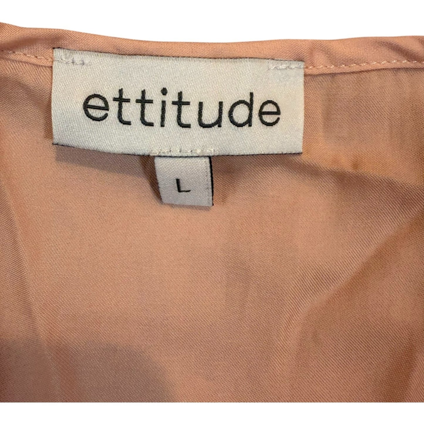 NEW Ettitude Women's Size Large Pink Satin Camisole & Shorts Pajama Set