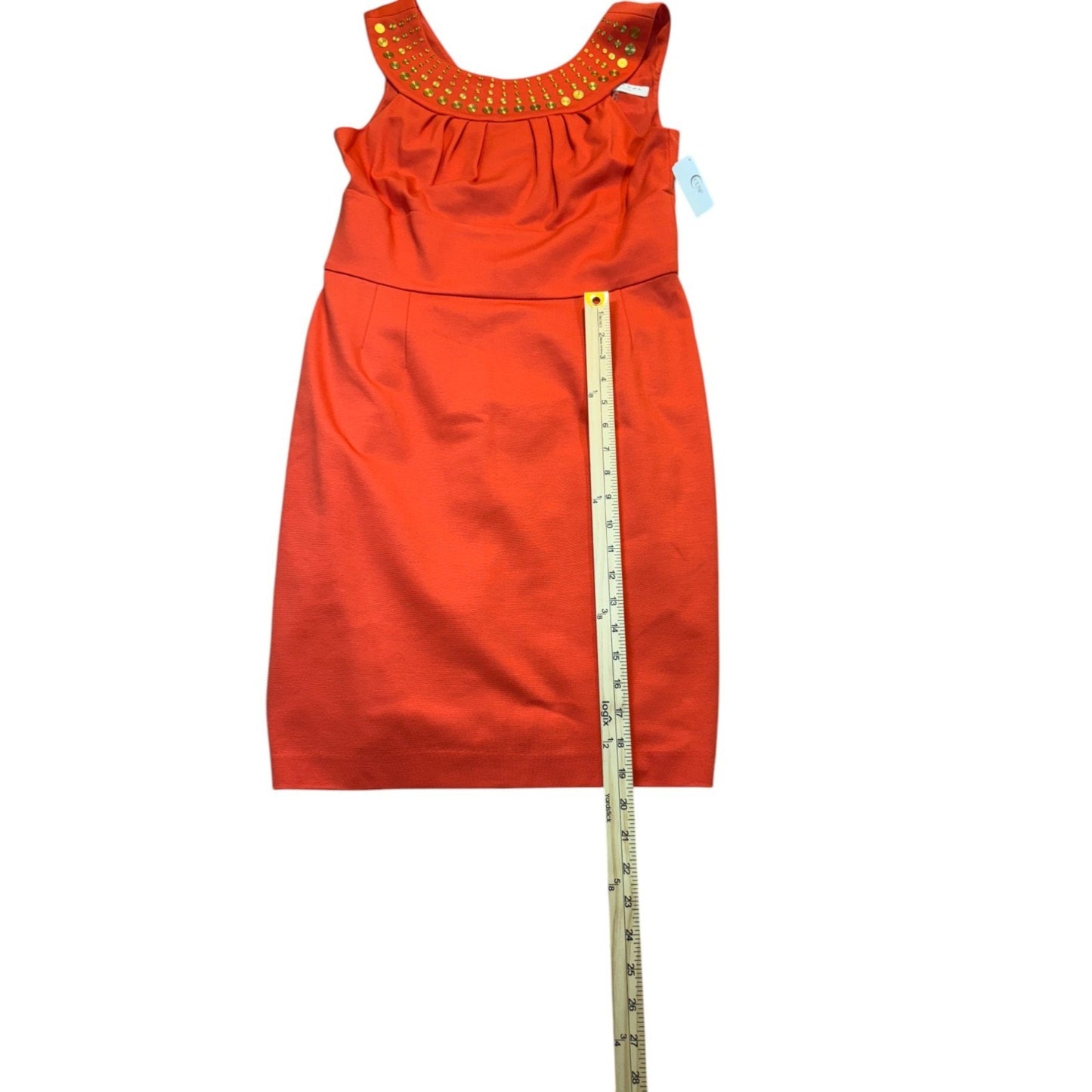 NEW Trinka Turk Women's Size 10 Orange Sleeveless Lined Sheath Dress Women's