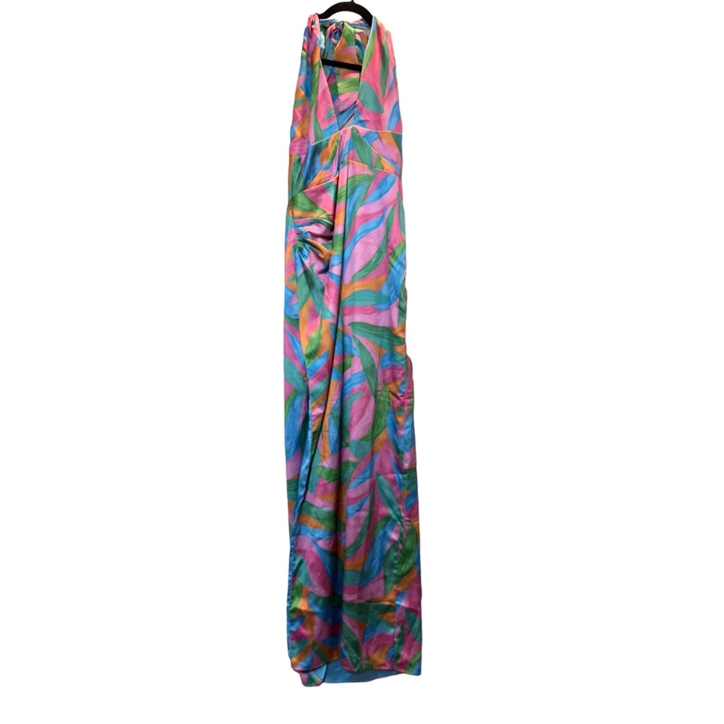 Show Me Your Mumu Maxi Dress Size M Multicolor Halter Top Flowy Boho Vacation Women's