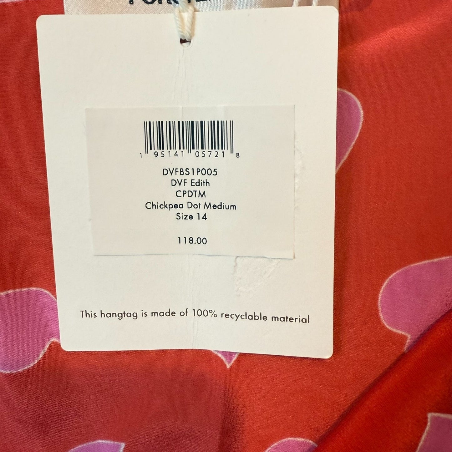 NEW Diane Von Furstenberg Women's Size 14 Spaghetti Strap V-Neck Blouse 100% Silk