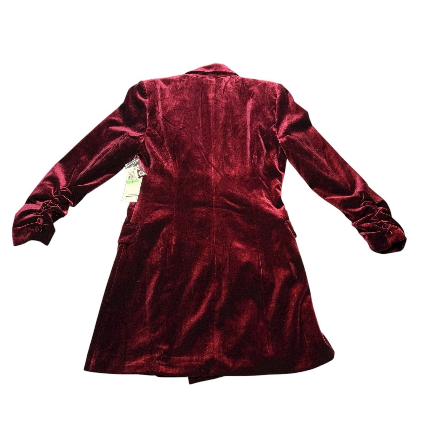 NWT 1.STATE Velvet Blazer Mini Dress Women’s Size 8 Burgundy Double Breasted