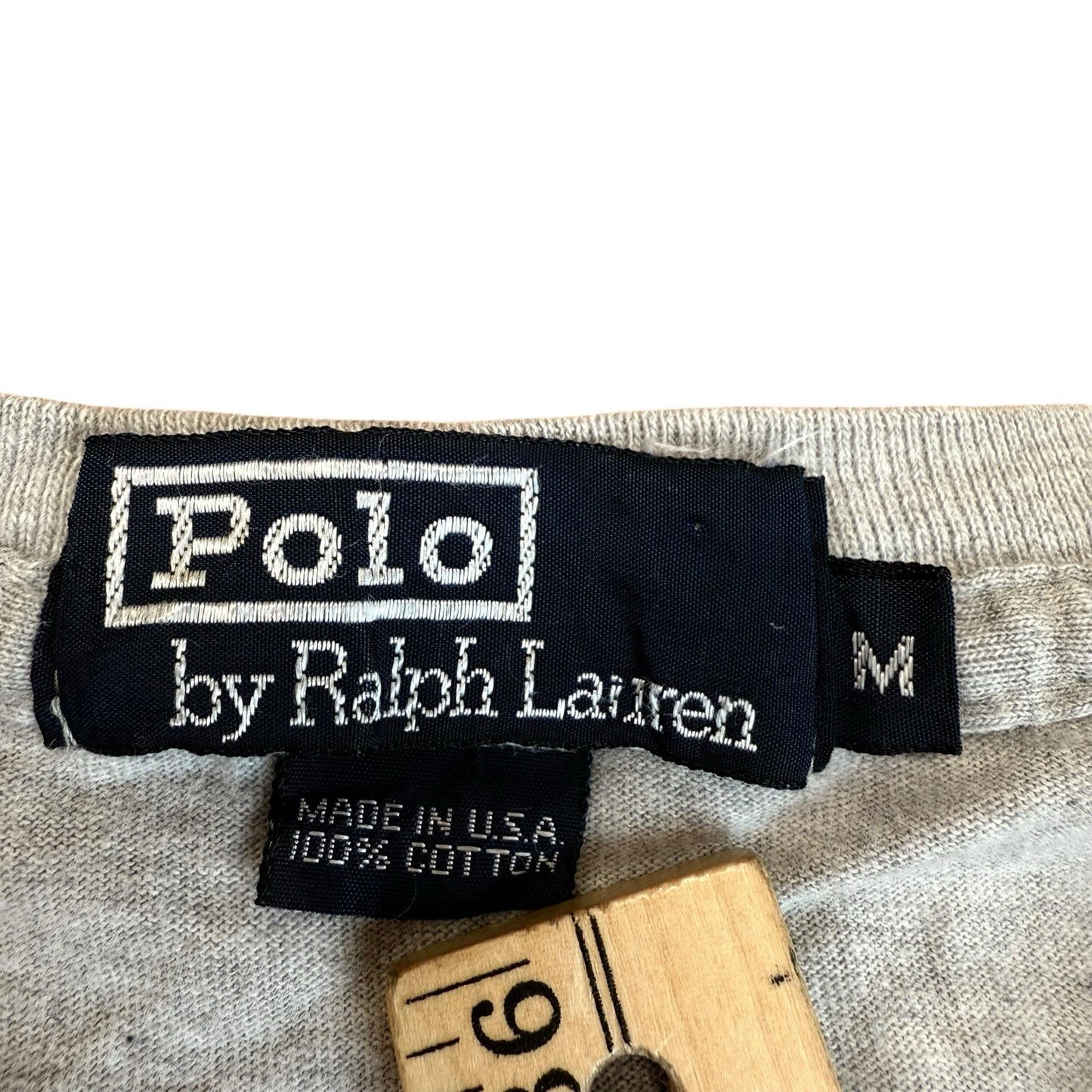 Vintage Polo Ralph Lauren USA Flag T-Shirt Men's M Made USA Y2K Tee