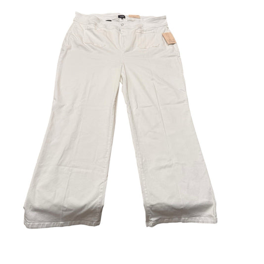 NYDJ Women’s Size 24W White Jeans Lift Tuck Stretch Wide Leg NWT