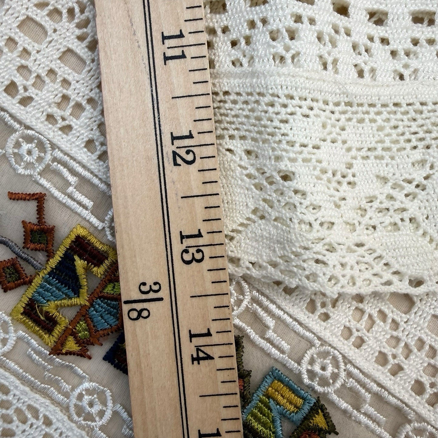Y2K Calypso Boho Crochet Lace Mini Dress Ivory Embroidered Resort Shift S Women's