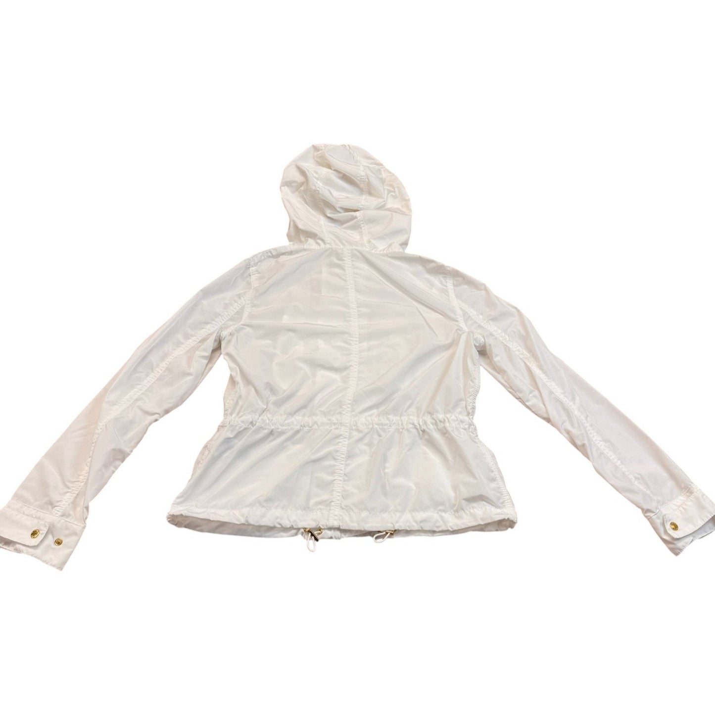 Michael Kors White Lightweight Rain Jacket Women’s Small Hooded