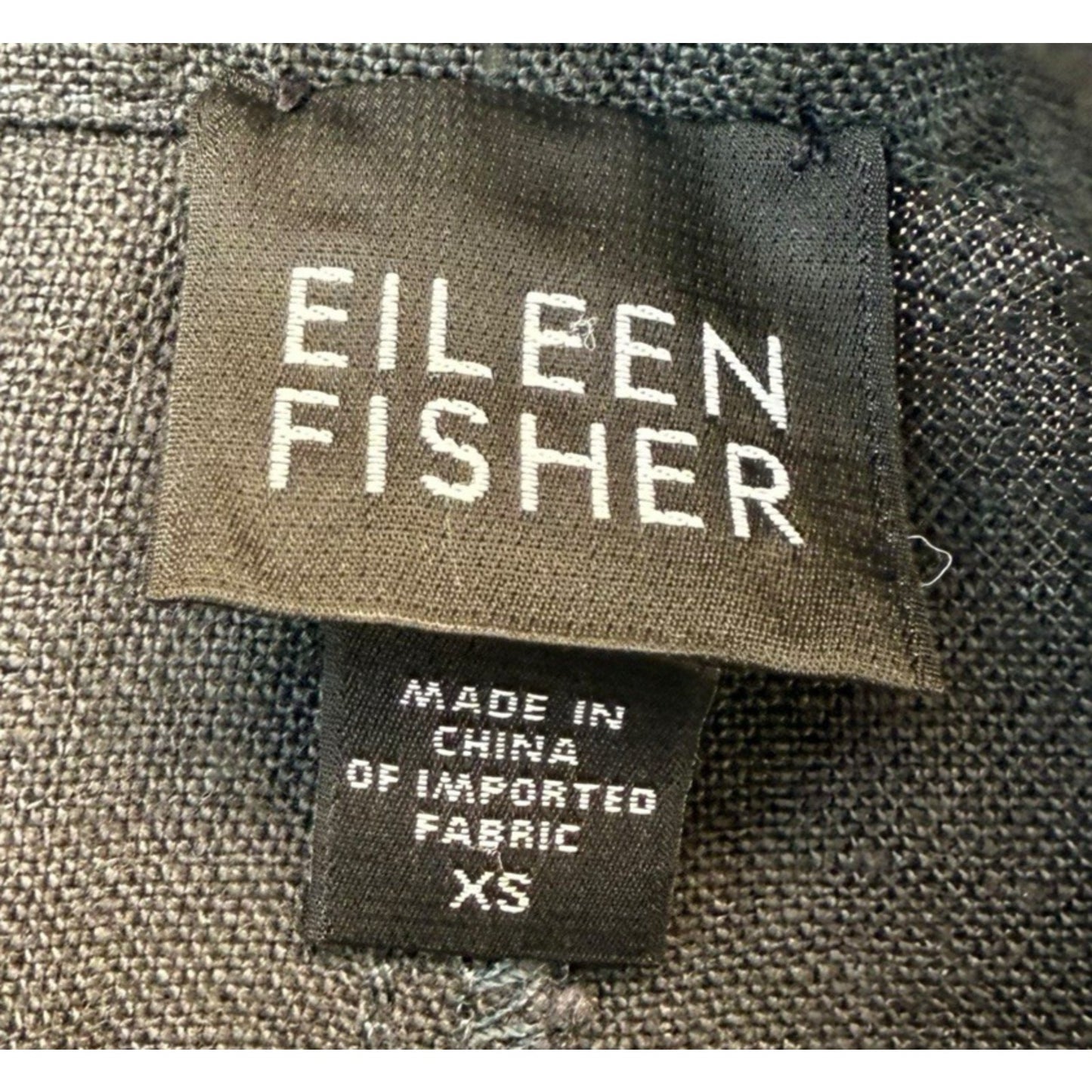Vintage Eileen Fisher Linen Pants Women’s XS Black Straight Leg Minimalist
