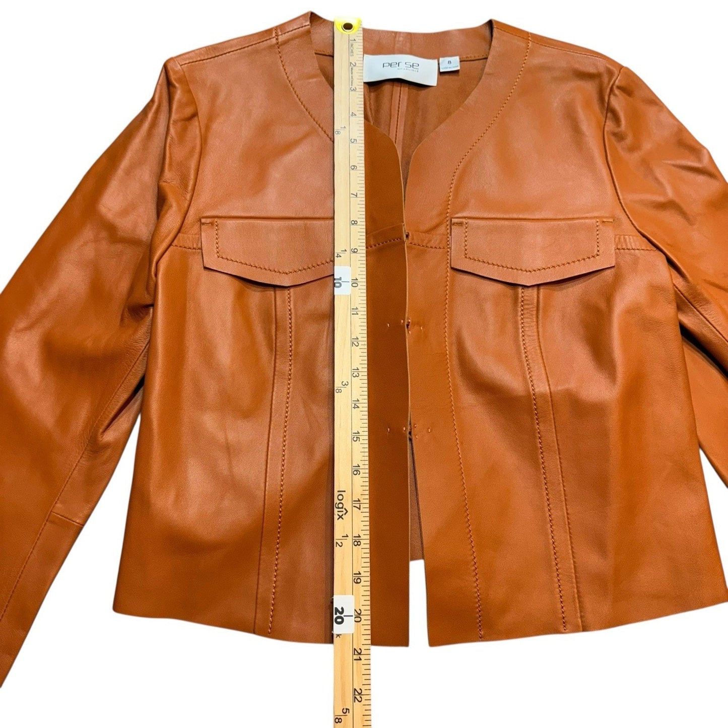 Per Se by Carlisle Women’s Genuine Leather Jacket Caramel Brown Size 8