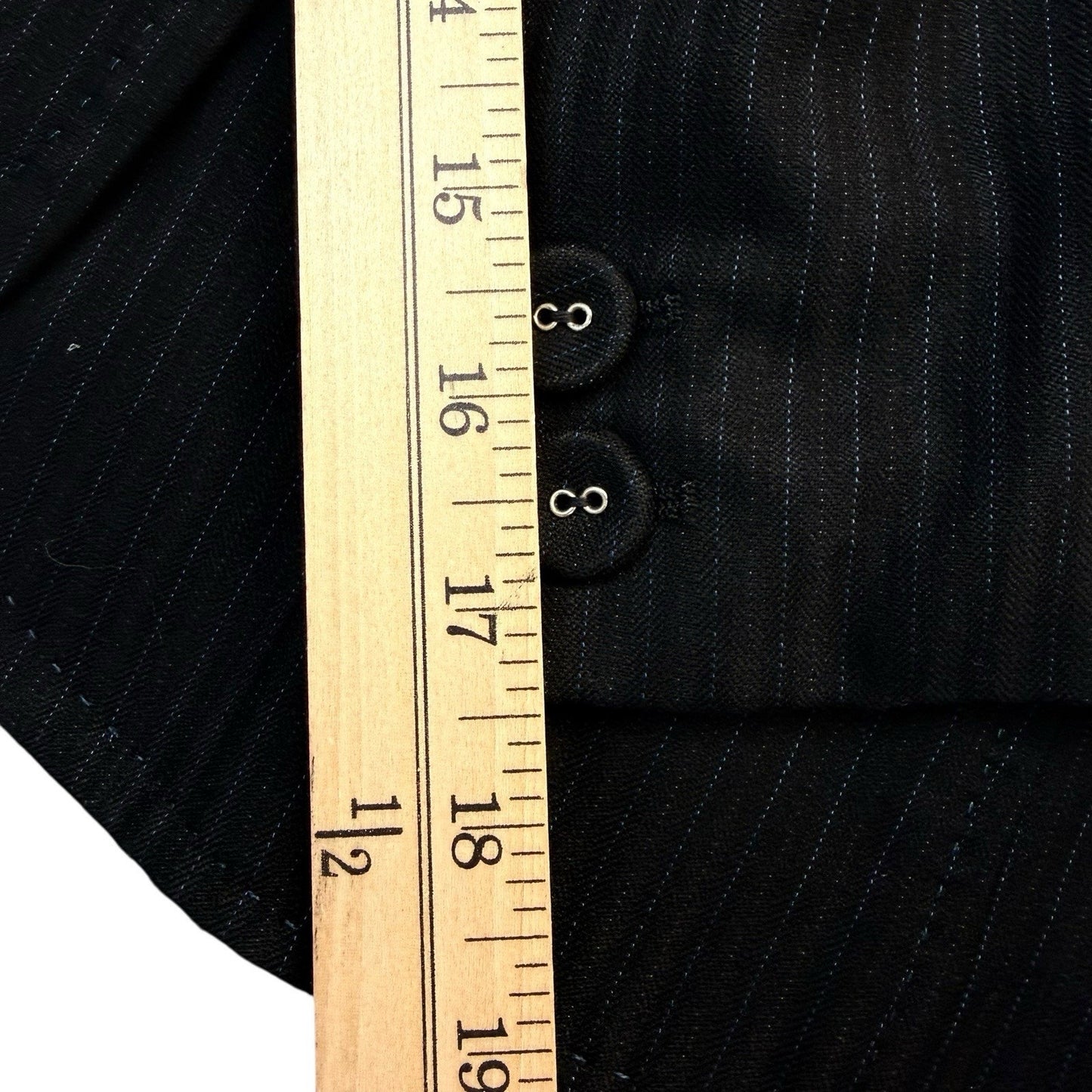 Vintage Garfield & Marks Women’s Size 16 Black Pinstripe Skirt Suit USA Made