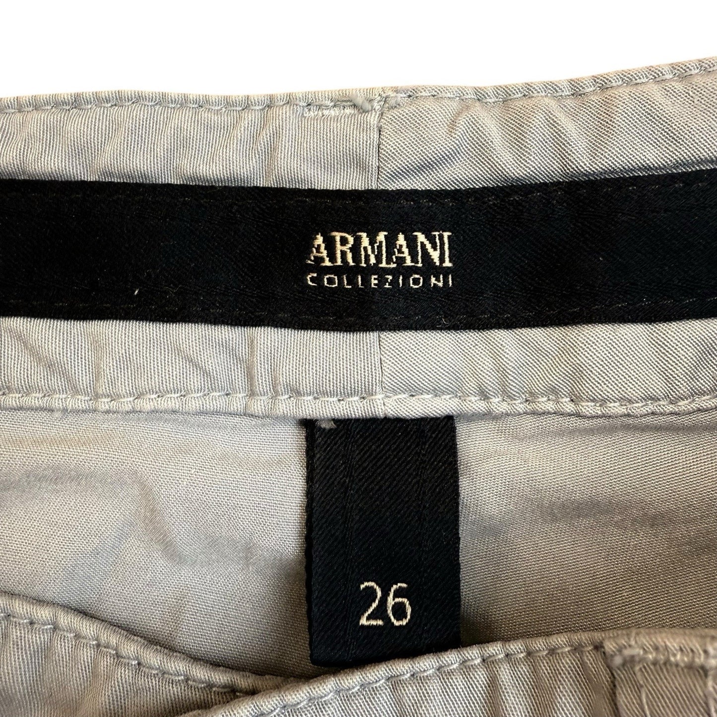 Armani Collezioni Pants Women’s Size 26 Gray Straight Leg Designer Italy