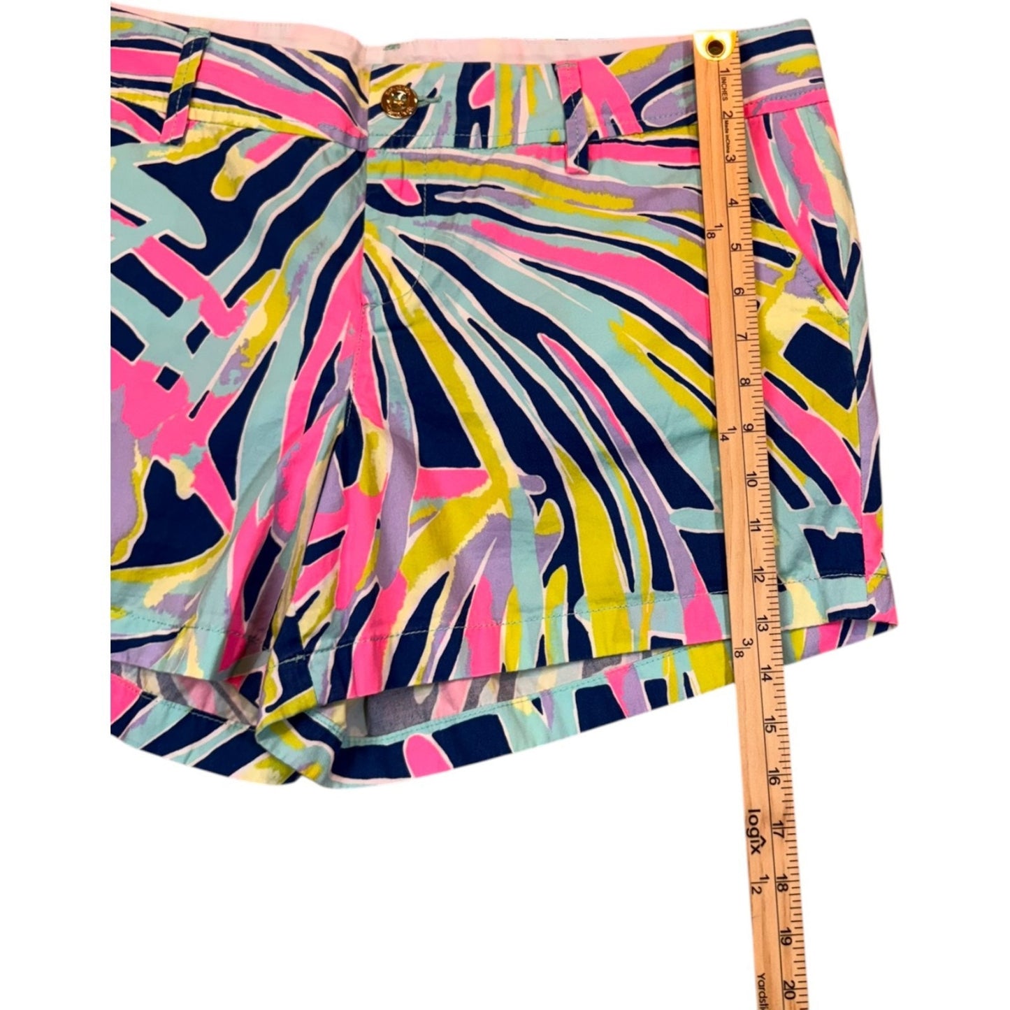 Lilly Pulitzer Women's Size 16 Vibrant Print The Callahan Shorts 100% Cotton