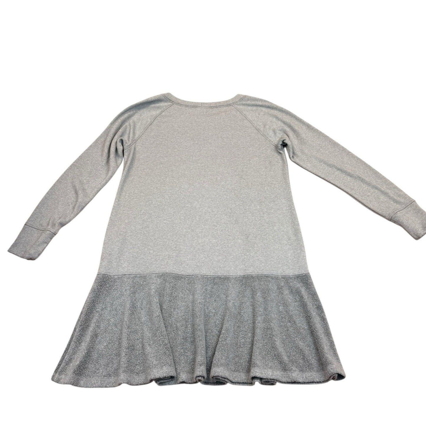Cabi Gray Knit Ruffle Hem Tunic Dress Size M Women's