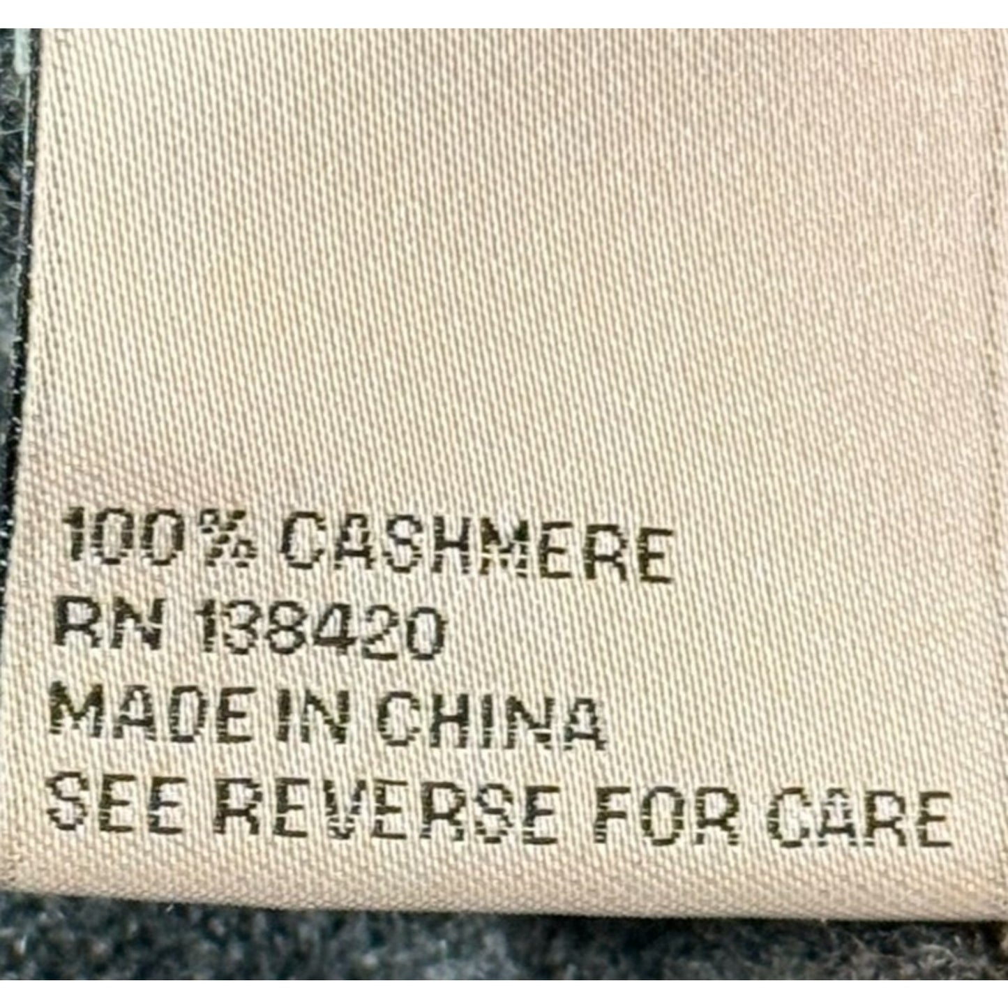 Y2K Carlisle New York 100% Cashmere Gray Open Front Cardigan Size S Women's