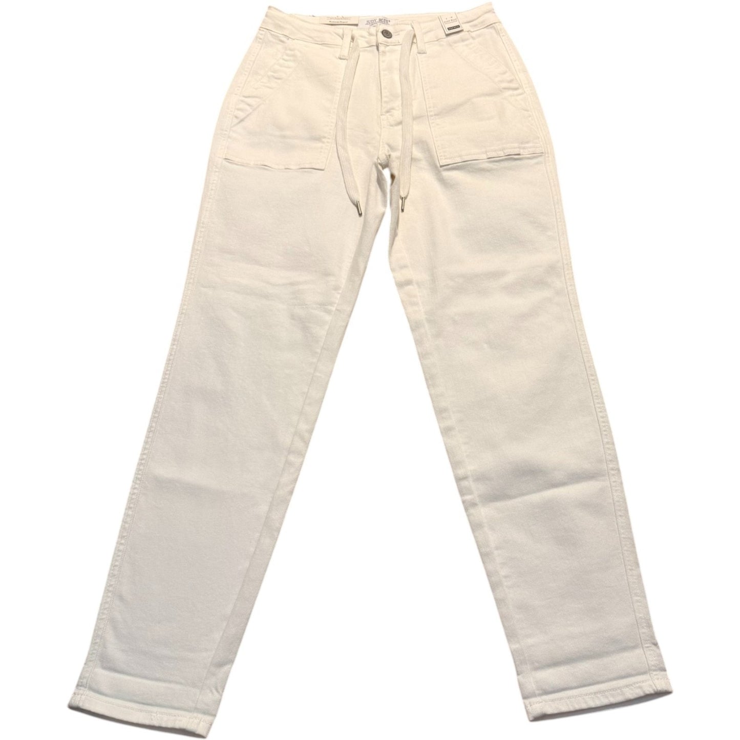 Judy Blue High Waist White Jeans Women’s Sz 5/27 Slim Straight Stretch Denim NWT