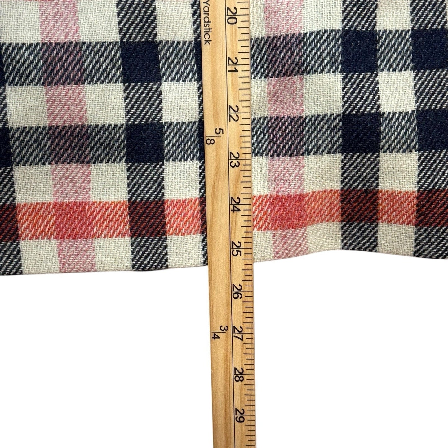 Boden British Mallalieus Tweed Wool Skirt Blue Plaid Women's Pencil Size 10