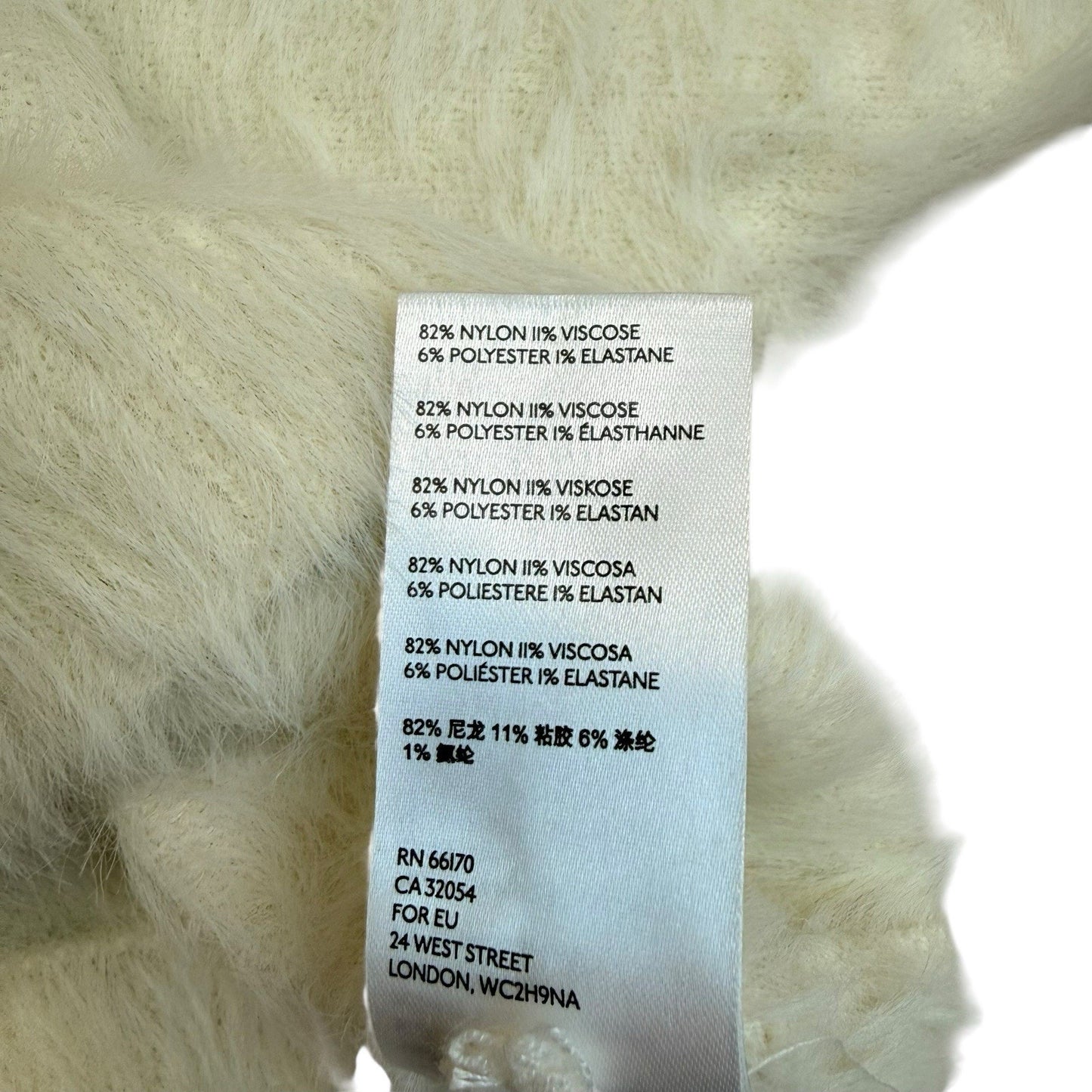 Anthropologie Eyelash Fuzzy Sweater Cream XS Cropped Women's