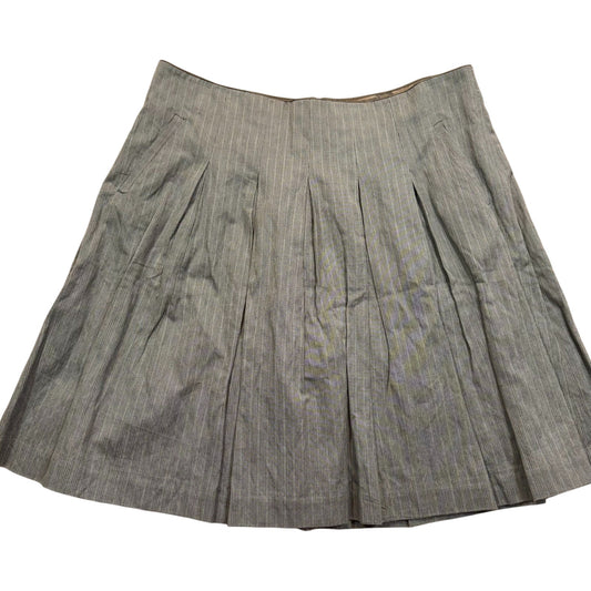 CAbi Women's Pleated Skirt Size 12 Gray NWT Career A-Line Lined