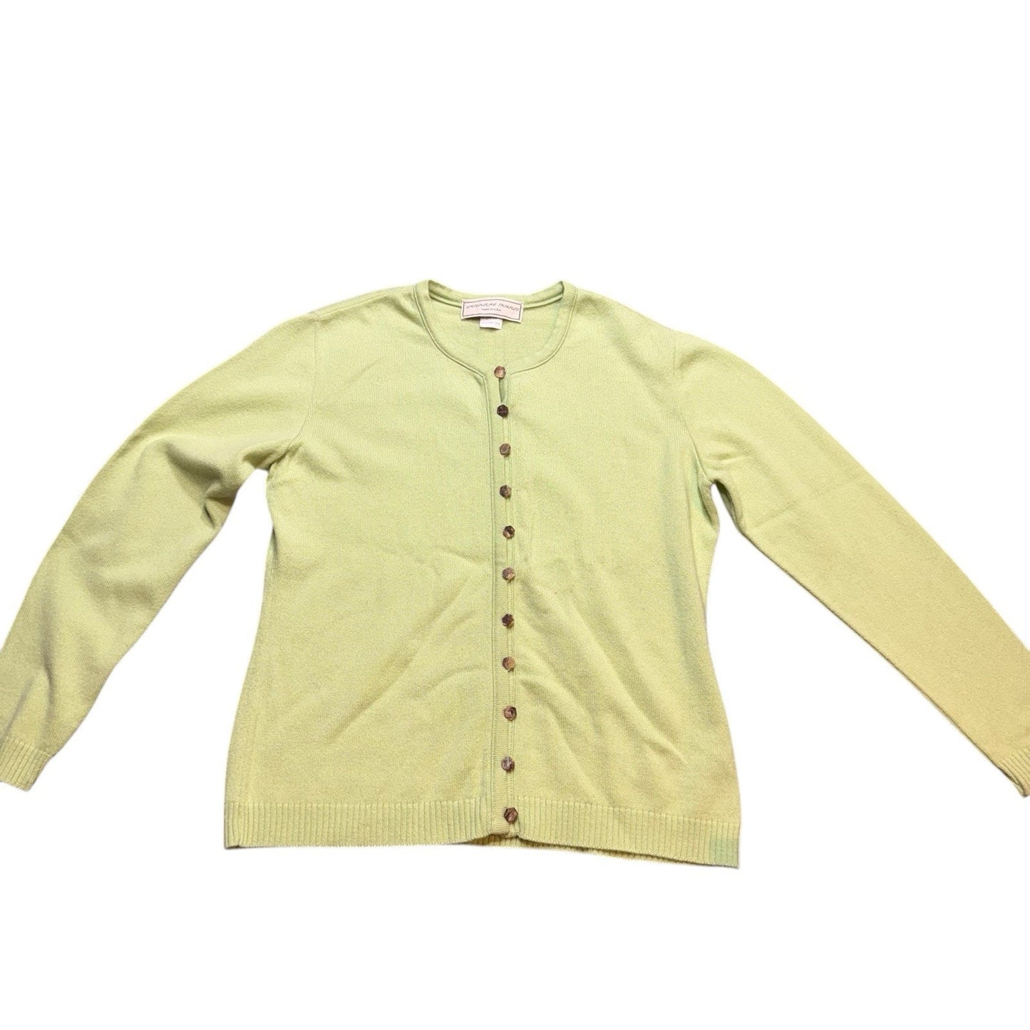 French Rags Women’s Cardigan & Tank Set Size M Green Knit Lightweight Cashmere