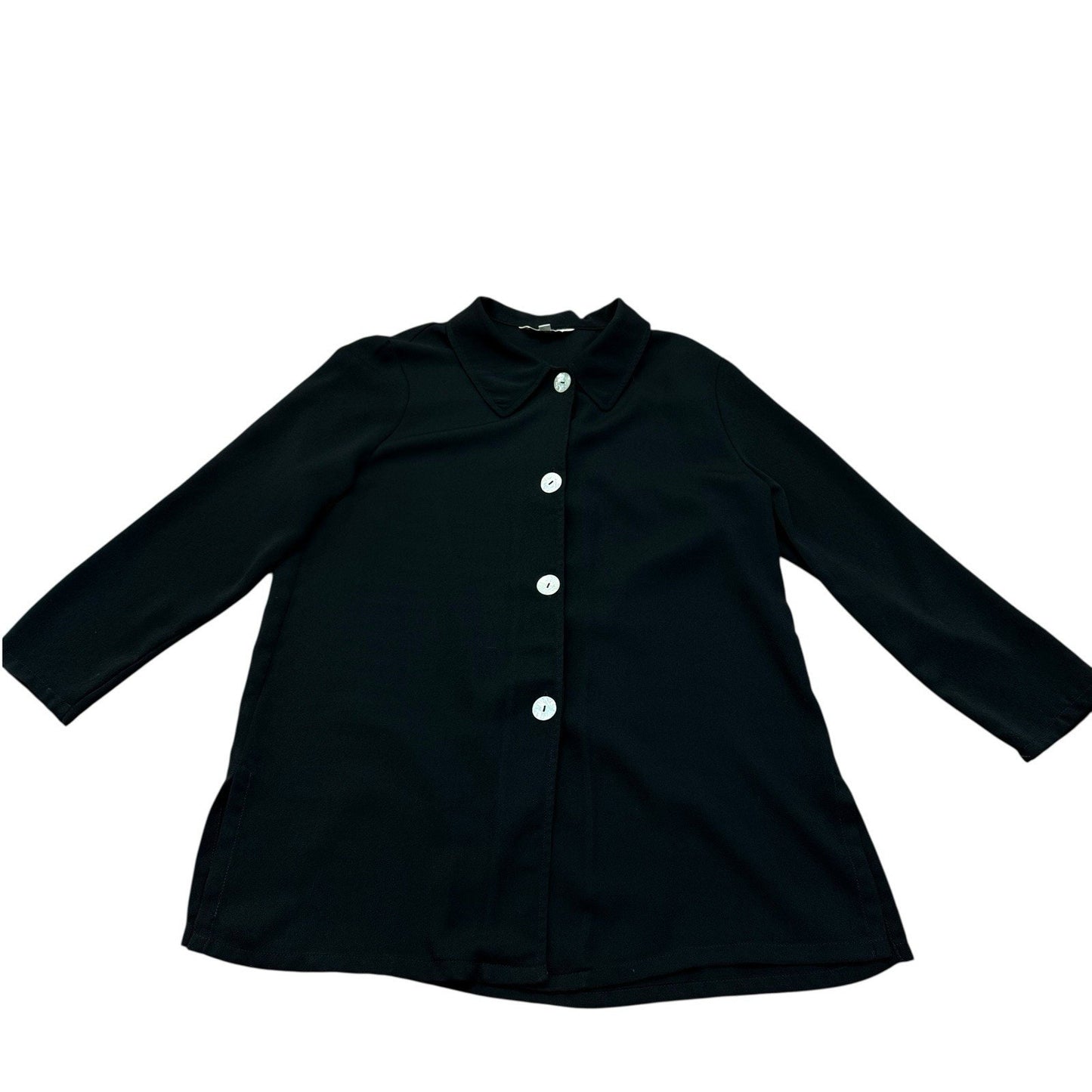 Women's Vintage David Dart Black Button Jacket & Sleeveless Dress Set Petite