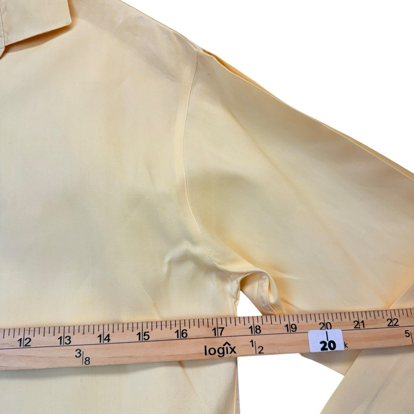 Vintage Perry Ellis Yellow Men's Button Down Shirt 100% Cotton Hong Kong