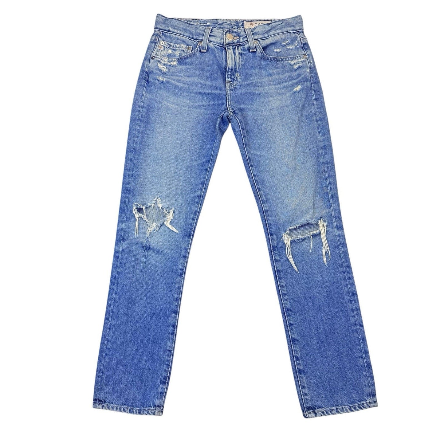 AG Ex Boyfriend Slim Jeans 24R Distressed South Gate Made in USA Women's