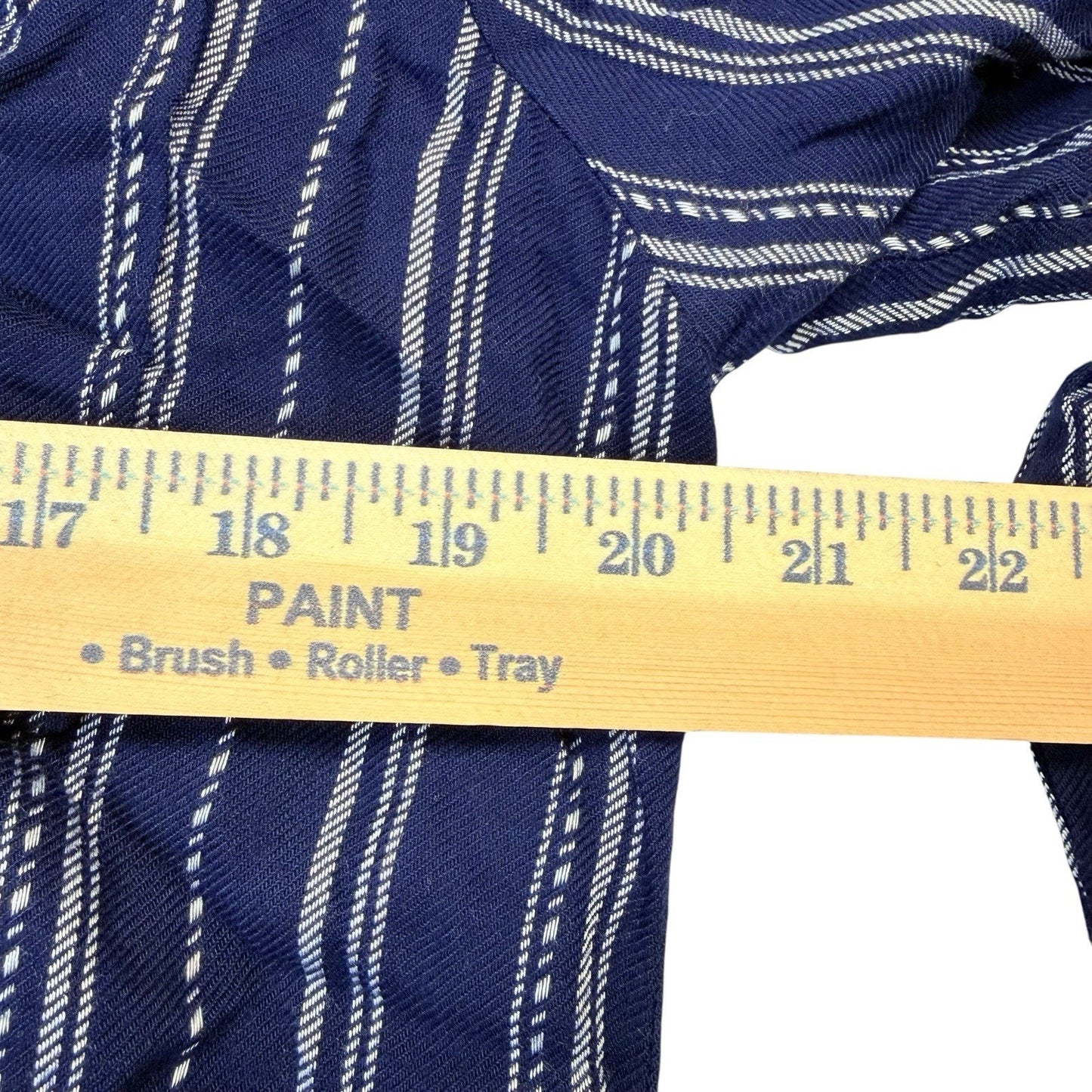Dear John Blue Striped Shirt Dress Large 100% Rayon Button Front NWT Women's
