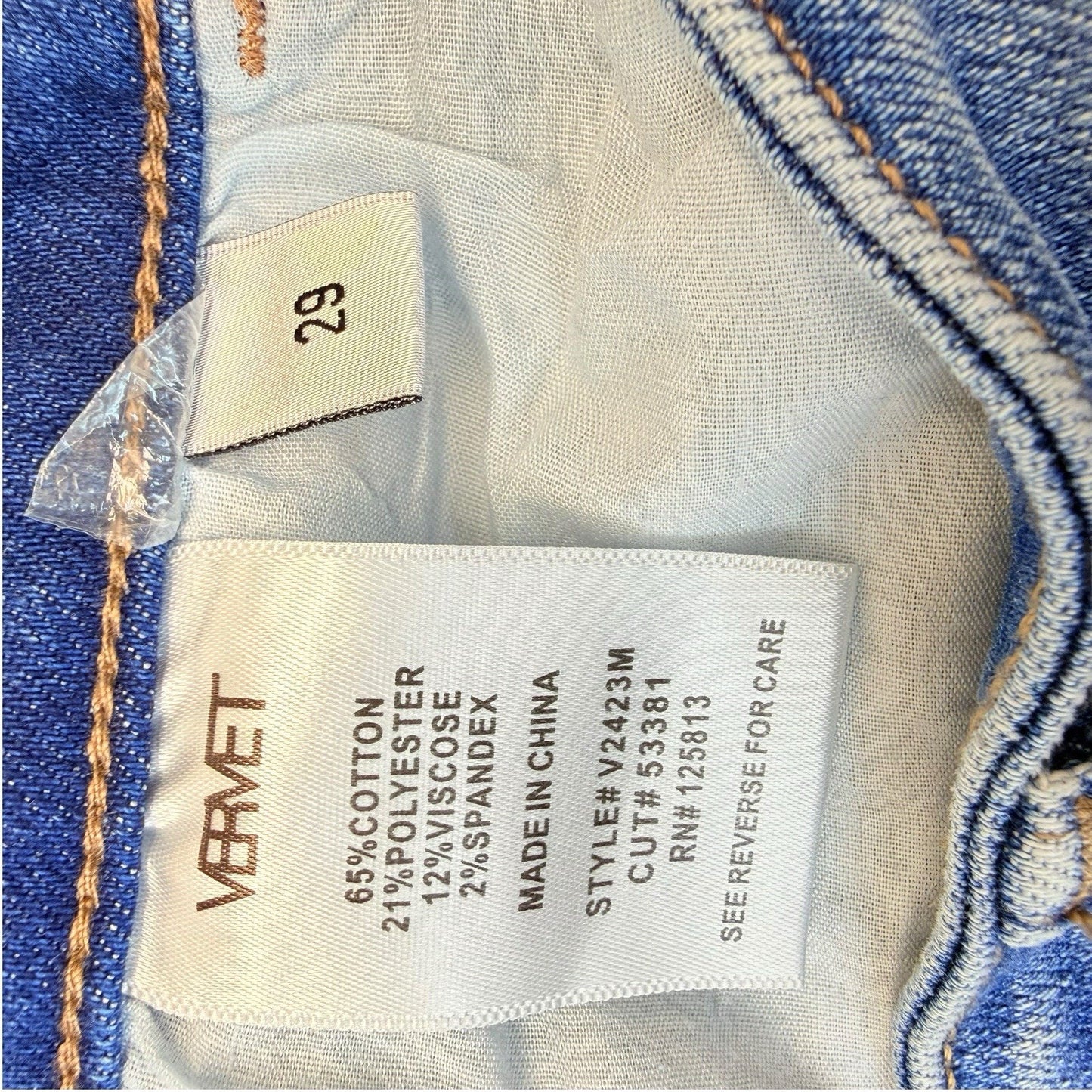 VERVET Skinny Jeans Size 29 Medium Wash Stretch Denim NWT Women's