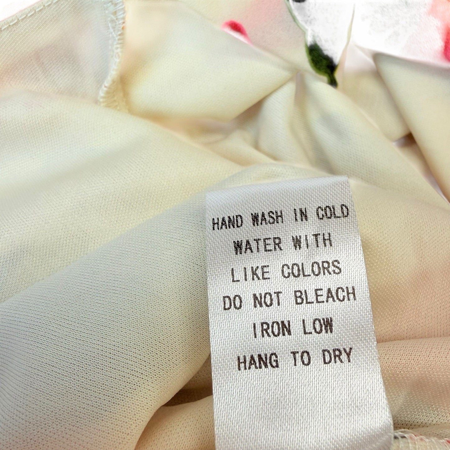 LUXXEL Floral One Shoulder Dress L Ivory Ruched Asymmetrical NWT Women's