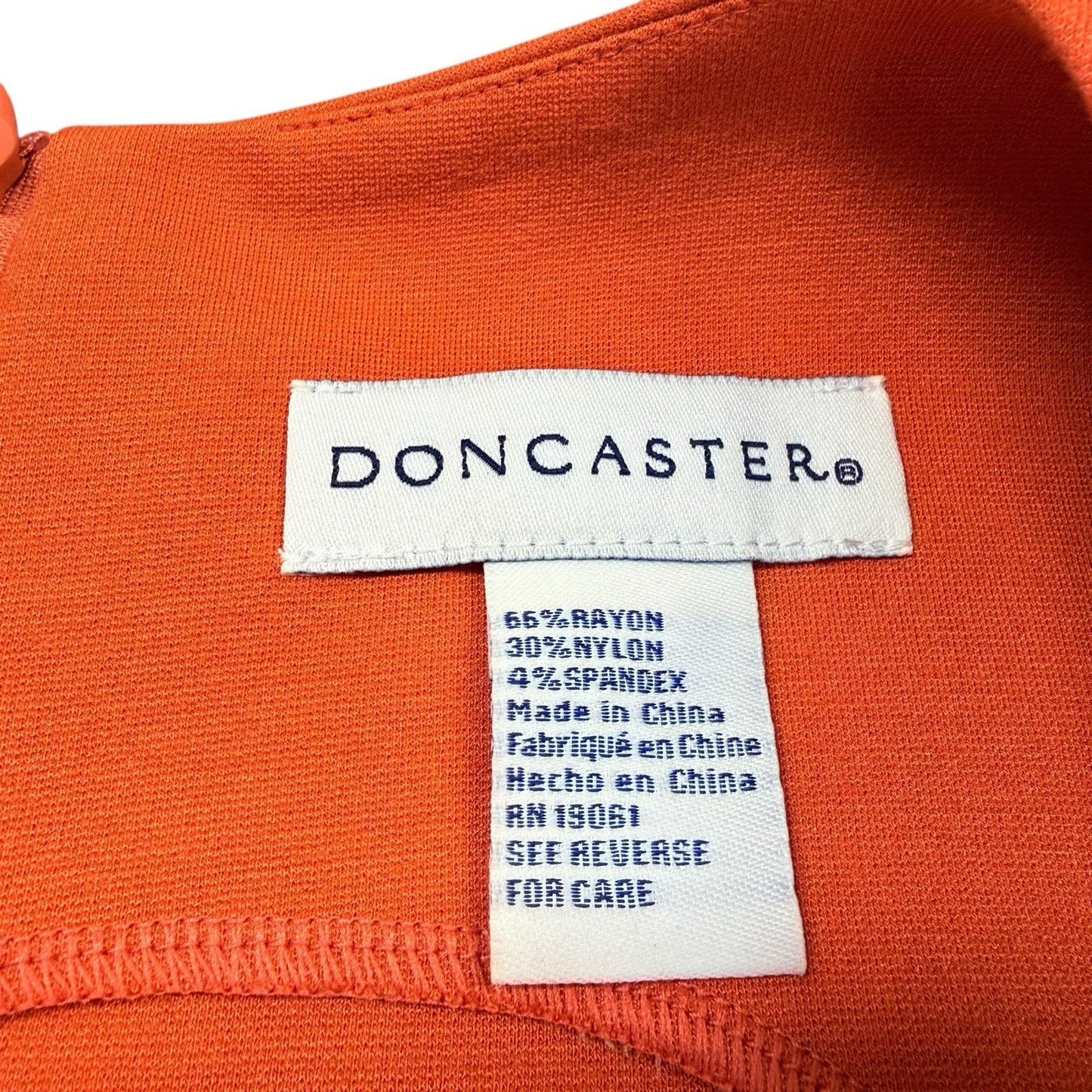 Doncaster Orange Shift Dress Women's Size 2 Sleeveless A-Line Career