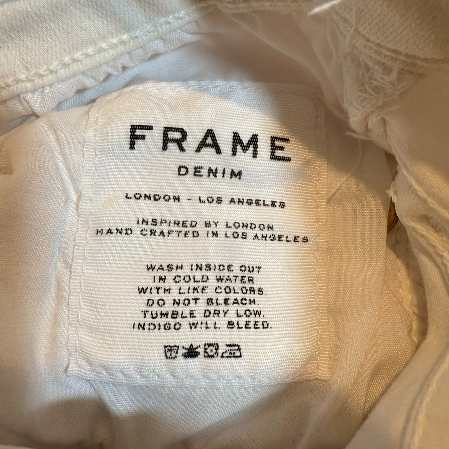 FRAME Denim Women’s Size 27 Le Skinny De Jeanne White Stretch Jeans