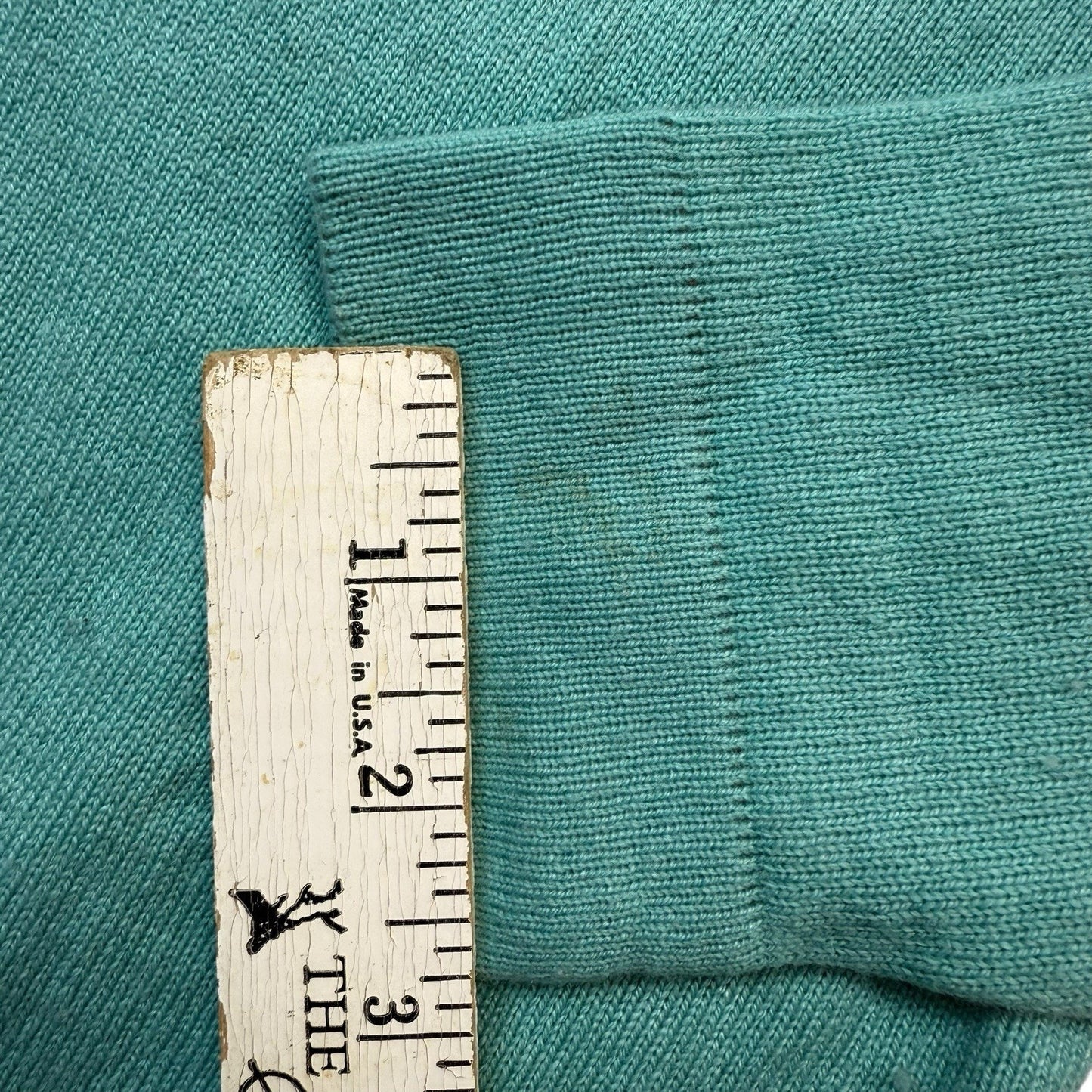 Vintage Doncaster Silk Cashmere Sweater Women’s Small Teal Pnk V-Neck Pullover