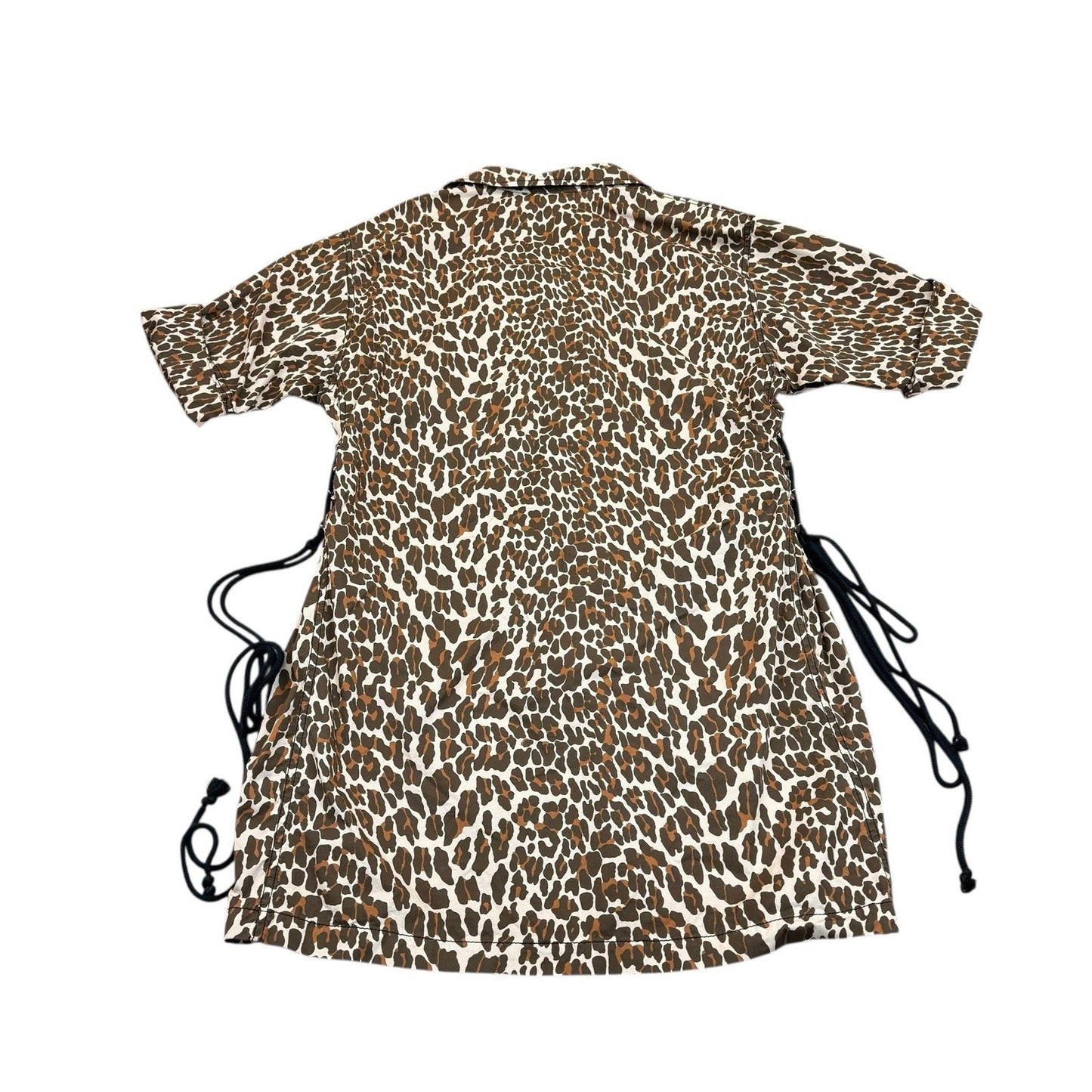 Tory Burch Leopard Print Tunic Dress Size 10 Side Tie Women's