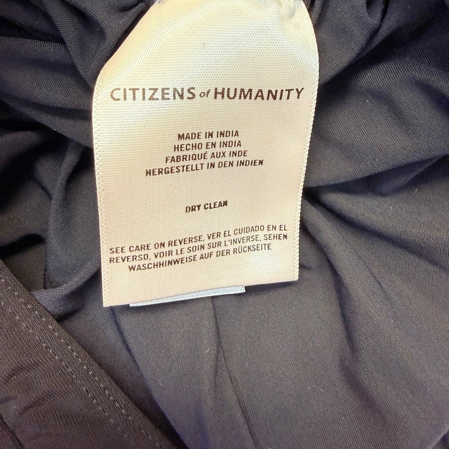 Citizens of Humanity Black Ruched Bodysuit Long Sleeve S Women's Blouse