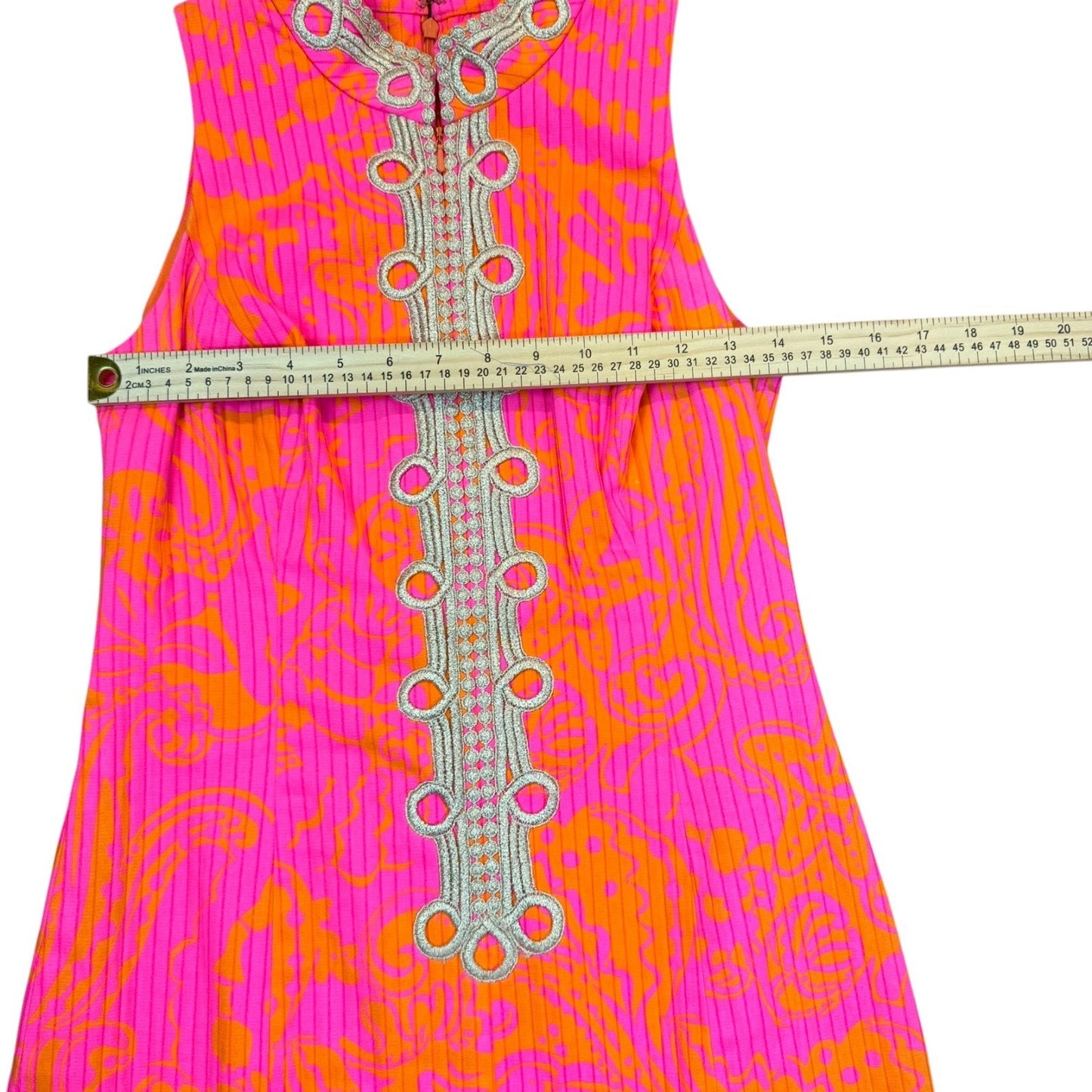Lilly Pulitzer Women's Size 2 Sleeveless Embellished Sheath Dress 100% Cotton
