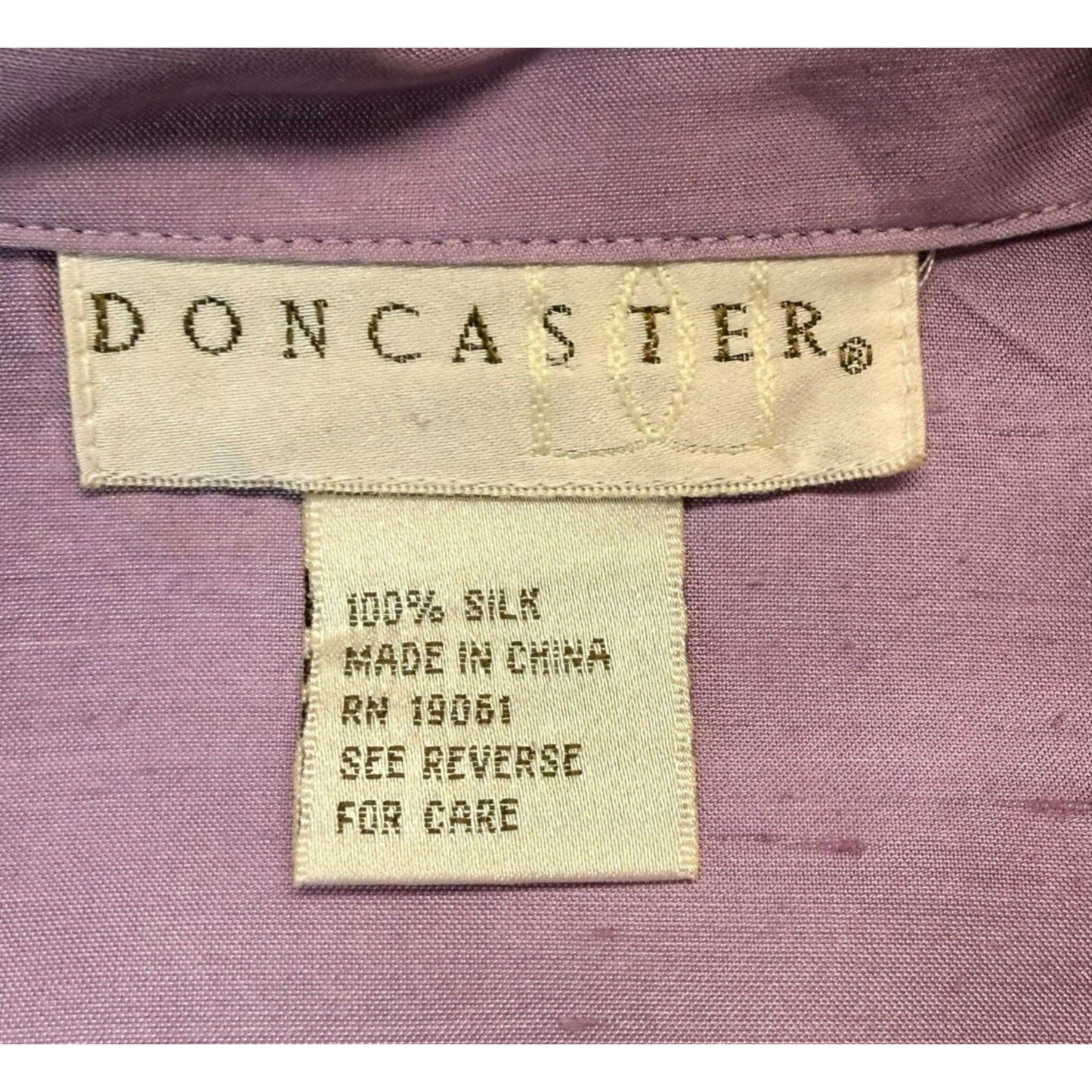 Doncaster 100% Silk Pantsuit Lilac Purple Size 4 Y2K Career Suit Women's