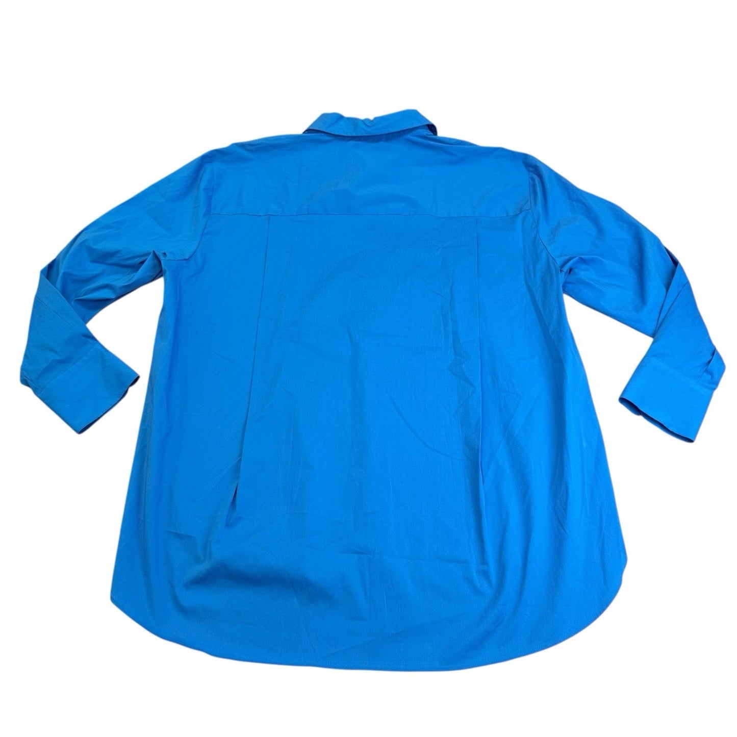 Alex Marie Blue Button Front Shirt Women’s Medium Long Sleeve Classic Fit Blouse