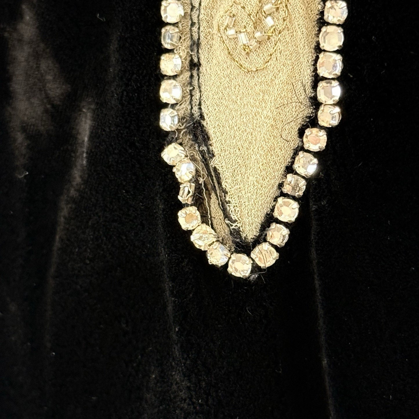 Vintage Y2K Ralph Lauren Collection Black Velvet Beaded Gown Dress 4 Women's