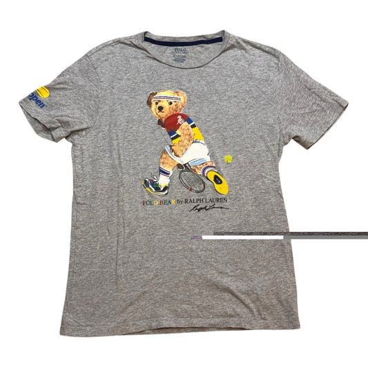 Polo Ralph Lauren Women’s US Open 2019 Polo Bear Tennis T-Shirt Gray Sz S